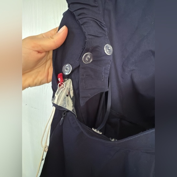 NWT STAUD Navy Teresa Midi Dress - Picture 7 of 10